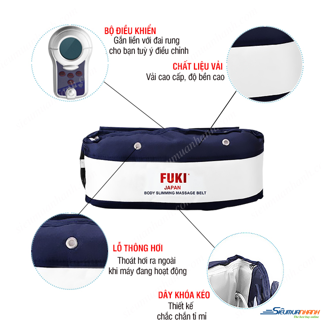Máy massage bụng FUKI FK90 dòng cao cấp (xanh đen)