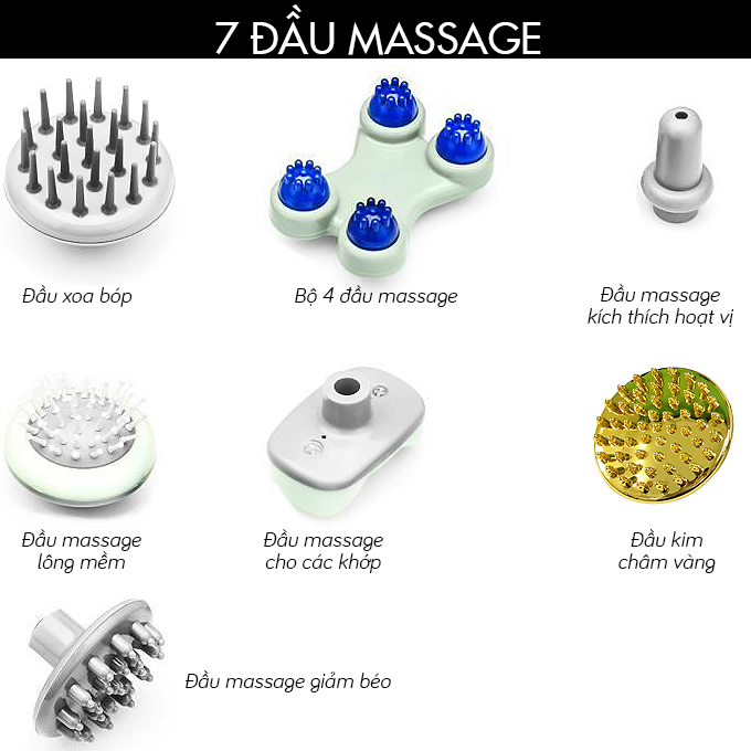 Máy massage cầm tay FUKI JAPAN FK-510 (7 đầu)