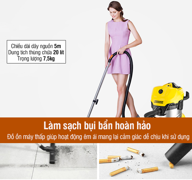 Máy hút bụi khô và ướt Karcher MV4 Premium EU (WD4)