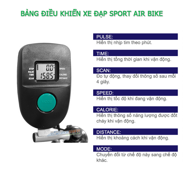 Xe đạp tập thể dục Air Bike