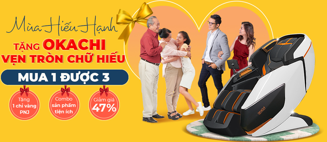 Ghế massage Okachi - Món quà ý nghĩa mùa vu lan báo hiếu