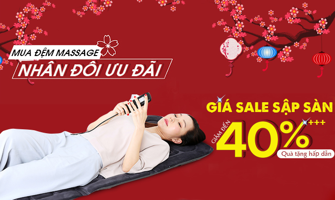SALE! Đệm massage toàn thân giá ưu đãi và quà tặng giá trị!