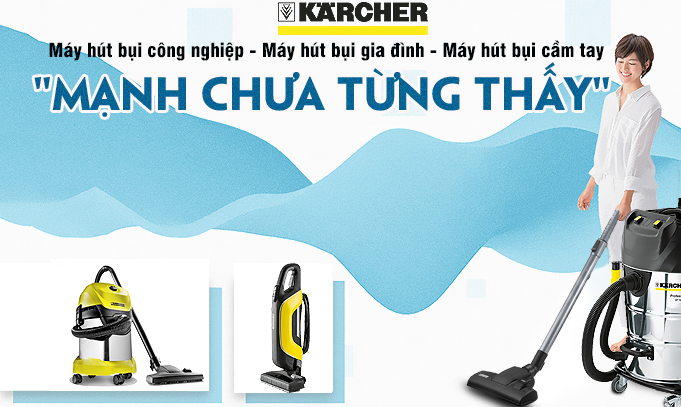 Máy hút bụi Karcher mạnh mẽ với nhiều ưu đãi giảm giá hấp dẫn
