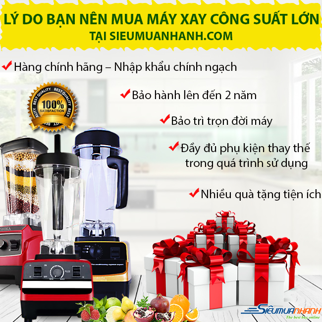 Thiết kế và công năng của máy xay sinh tố Shika 2800W