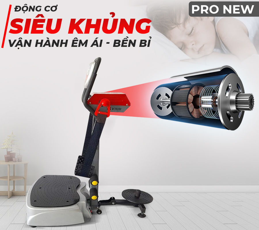Máy rung toàn thân đa năng Pro New (rung+massage+xoay eo)