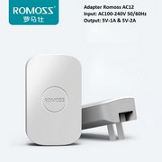 Cóc sạc Ipad/Iphone 2 cổng USB 2.1A chính hãng Romoss 