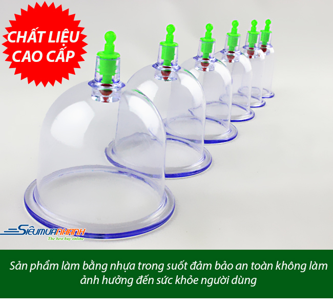 Bộ Giác Hơi Không Dùng Lửa 12 Ống (Loại Cao Cấp)